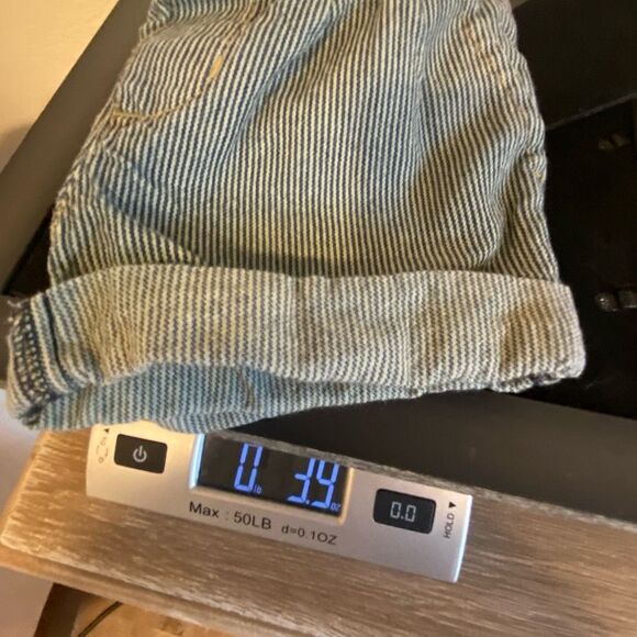 Osh Kosh Genuine Kids Navy Denim Striped Cuffed Shorts Size 2T - Picture 9 of 10